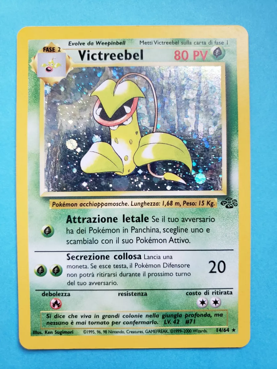 Carta Antiga Pokemon Victreebel 14/64 Holo Rare Jungle Original Card