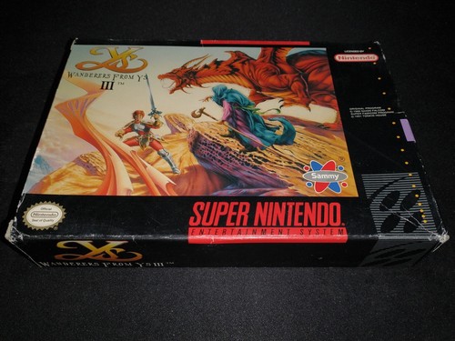 Ys III 3: Wanderers De Ys Auténtico super nintendo Snes Exmt + Completo N Caja - Imagen 1 de 9