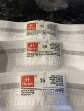 BRIEFS Underwear Size 36 Vintage 80s NOS Lot of 3 USA Made 100 Cotton Full Cut