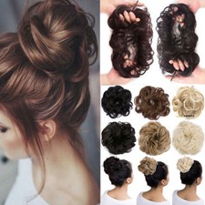Thick Curly Messy Bun Hair Extension One Piece Scrunchie Fake Hair Extensions US