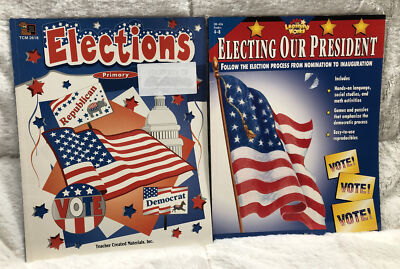 Teacher Resources Grades 4-6: Elections/Electing Our President - Lot Of 2 Books!