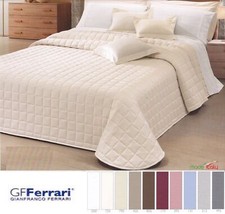 GF. FERRARI. Quilt, Copriletto trapuntato, Trapuntino raso di Cotone INES 2000.
