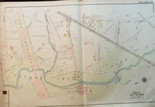 1913 PHILADELPHIA, PENNSYLVANIA TACONY CREEK PARK CEDAR GROVE MILLS ATLAS MAP
