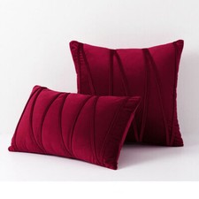 NEW 18" 20" Velvet Plain Soft Cushion Cover Throw Pillow Cases Sofa Home Decor