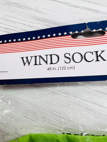 Wind Sock Flag Bless USA Porch Decor America Red White Blue 48" Streamers Camper - Picture 3 of 8