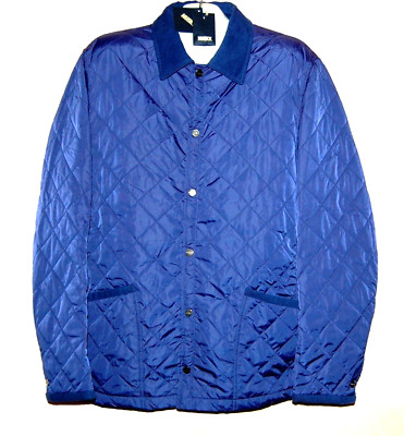 Husky  Blue Men's Quilted Button Thin Italy Jacket Size US 44 EU 54