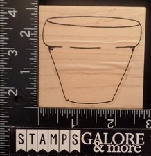 LIMITED EDITION RUBBER STAMPS GARDEN FLOWER POT 561