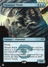 magic painted mtg altered art THOUSAND WINDS Duel Decks Free S&H USA