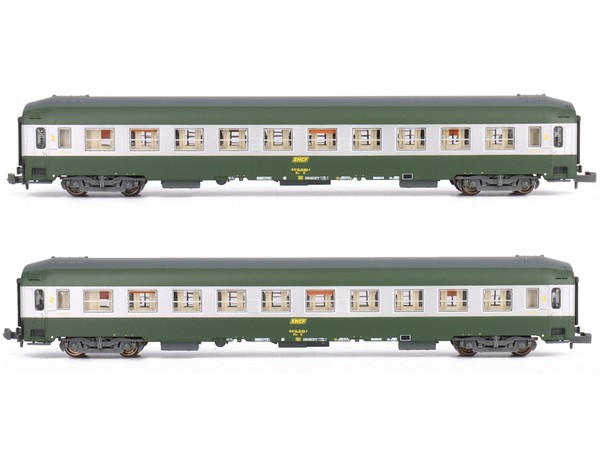 Ree NW-187 - Personenwagen Set Liegewagen Sncf Ep.Iv 2-Teilig - Spur N - Neu-image
