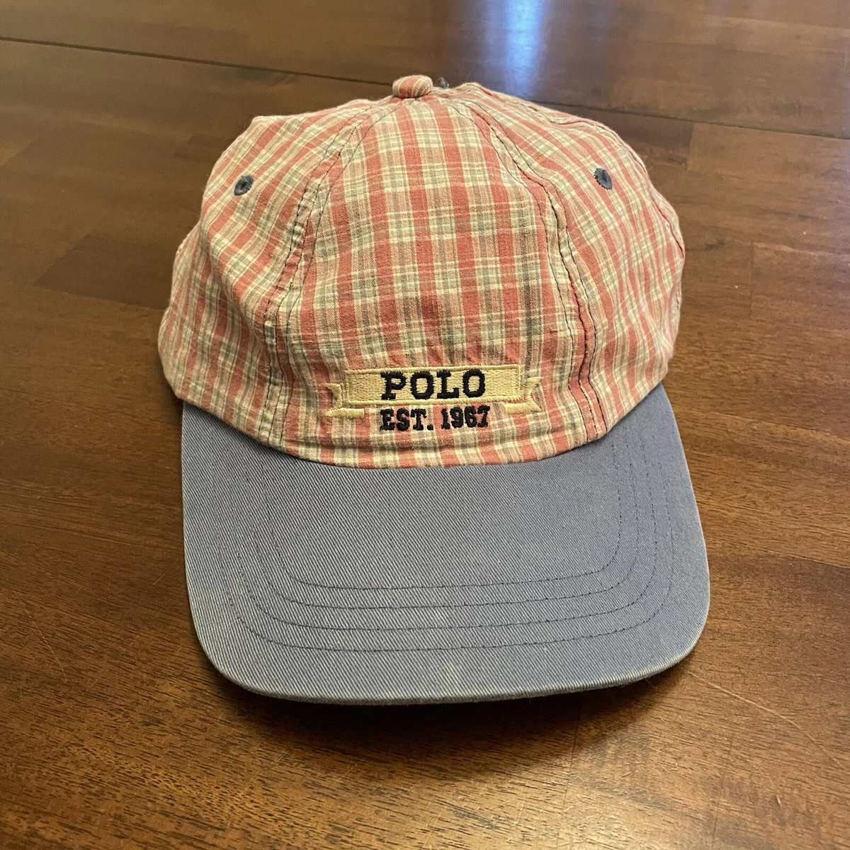 Polo plaid hat cheap