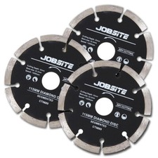 Grinder Diamond Discs 115mm (4.5") Masonry Stone Cutting Angle Blades (3 Pack)