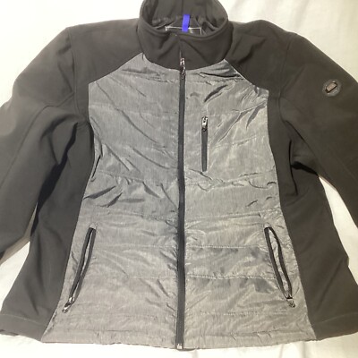 Calvin Klein Hybrid Quilted Performance Softshell Black Jacket. Mens Size L