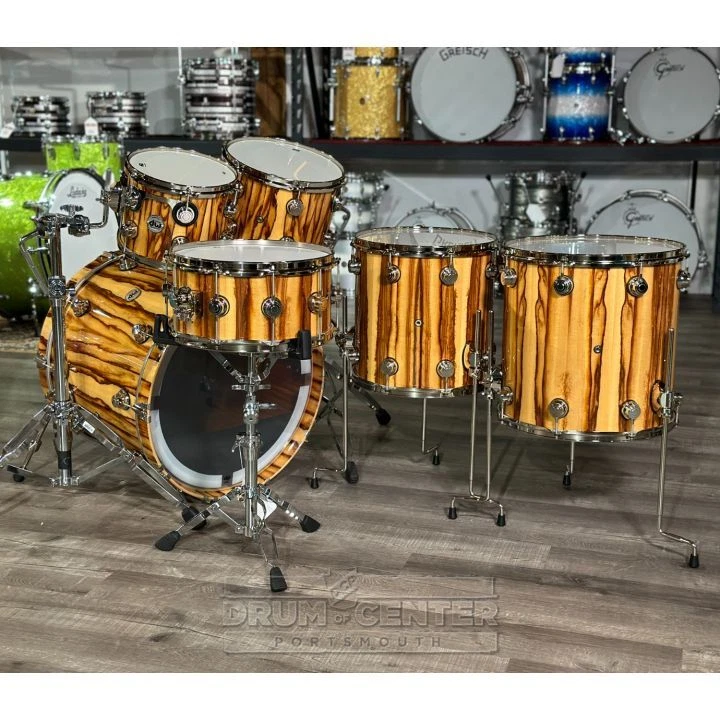 Juego de batería de 6 piezas DW Collectors cereza/caoba checheno exótico con níquel Hw Foto 3 de 4