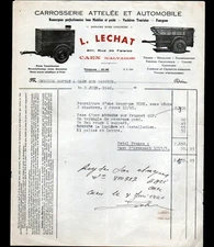 CAEN (14) AUTO WORKSHOP / BODY TRAILERS "L. LECHAT" in 1940