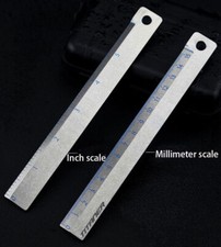 Titanium Alloy Double Scale Inch Metric Ruler...
