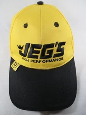 JEG'S High Performance Yellow Adjustable Baseball Cap Hat Great Condition