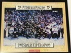 1991 PITTSBURGH PENGUINS TEAM SIGNED FRAMED 16X20 POSTER MARIO LEMIEUX JSA LOA — photo 4