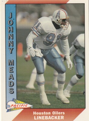 FREE SHIPPING-MINT-1991 Pacific Johnny Meads #180-PLUS OILERS BONUS CARDS