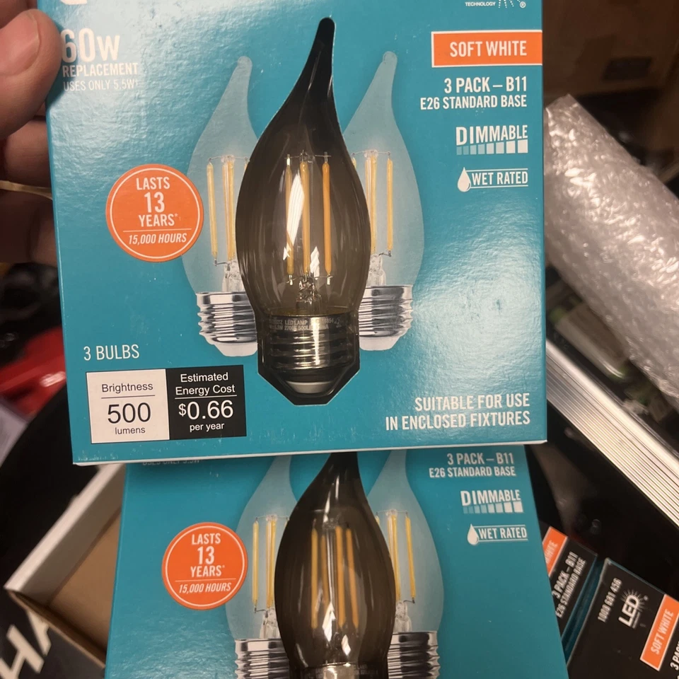 EcoSmart BA11 Dimmable Edison LED Light Bulb Soft White BA11C5DE26827Z(18lights) - Image 2 of 4