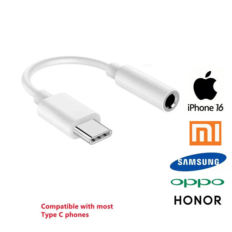 Adaptador auxiliar de audio USB tipo C a conector de 3,5 mm para altavoz, auriculares para iPhone 16 Foto 2 de 4