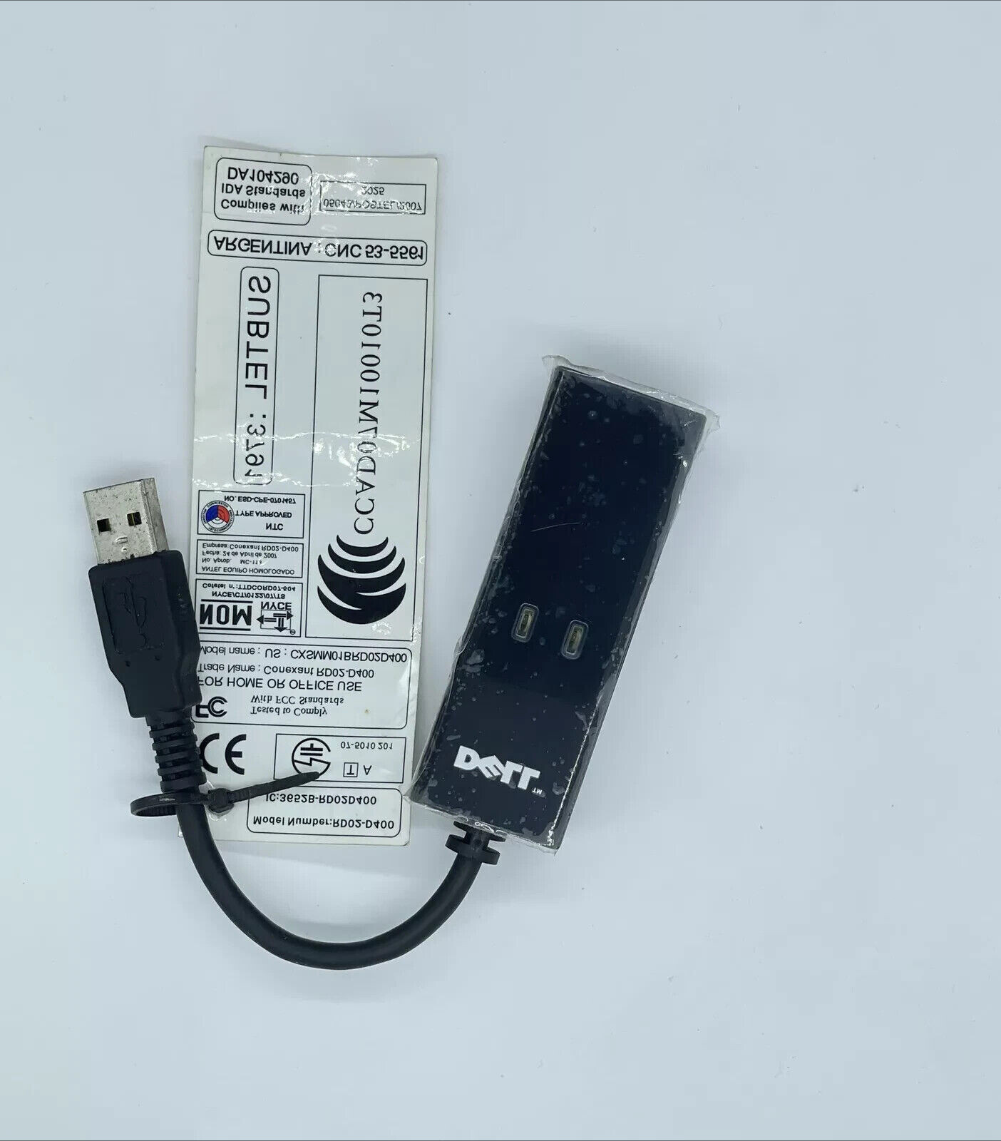 RD02-D400 Dell USB External 56K Cat Modem Fax Narrowband Windows 7 8 10 XP Vista