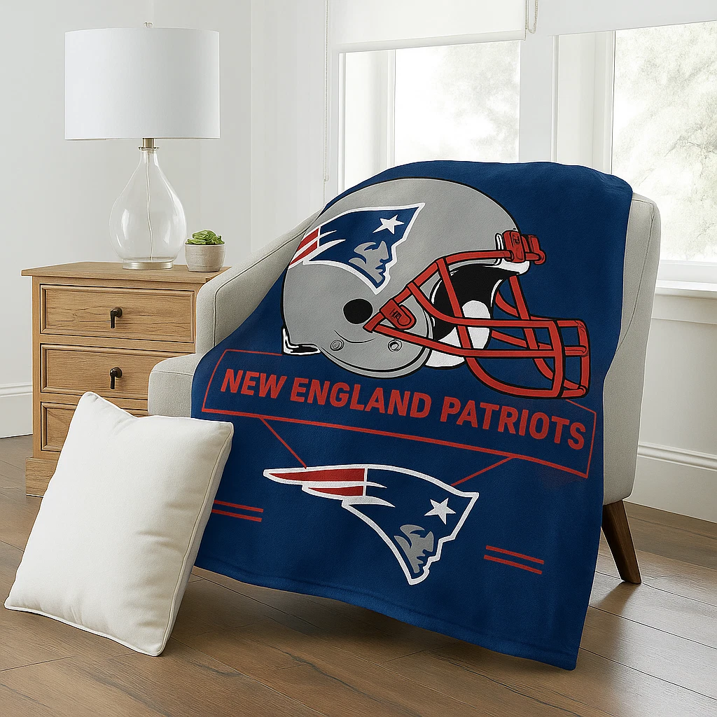 New England Patriots football Plush Blanket, Soft & Warm