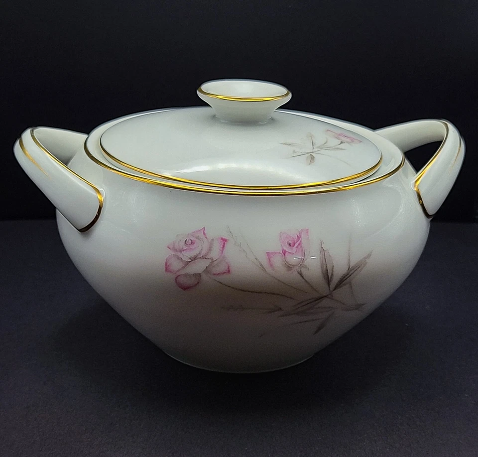 罕见! Royal Sovereign Blush Rose Chinaware - 汤碗和 Bouillon 杯 18 件套 — 第 3/4 张图片
