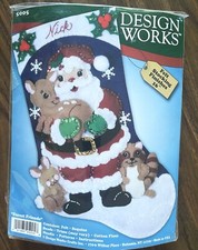 Design Works Crafts Inc. "Foresr Friends" Felt Christmas Stocking 16" Long 5005