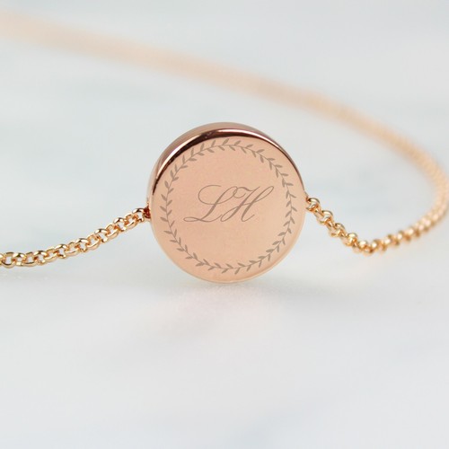 Personalised Mother's Day Engraved Rose Gold Disc Necklace - Gift for Her Wife - Picture 7 of 8