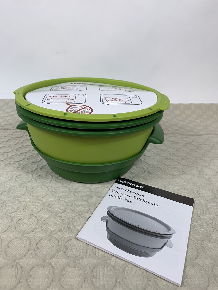Tupperware Smart Steamer, Pasta, Rice Maker in One-Microwave Green