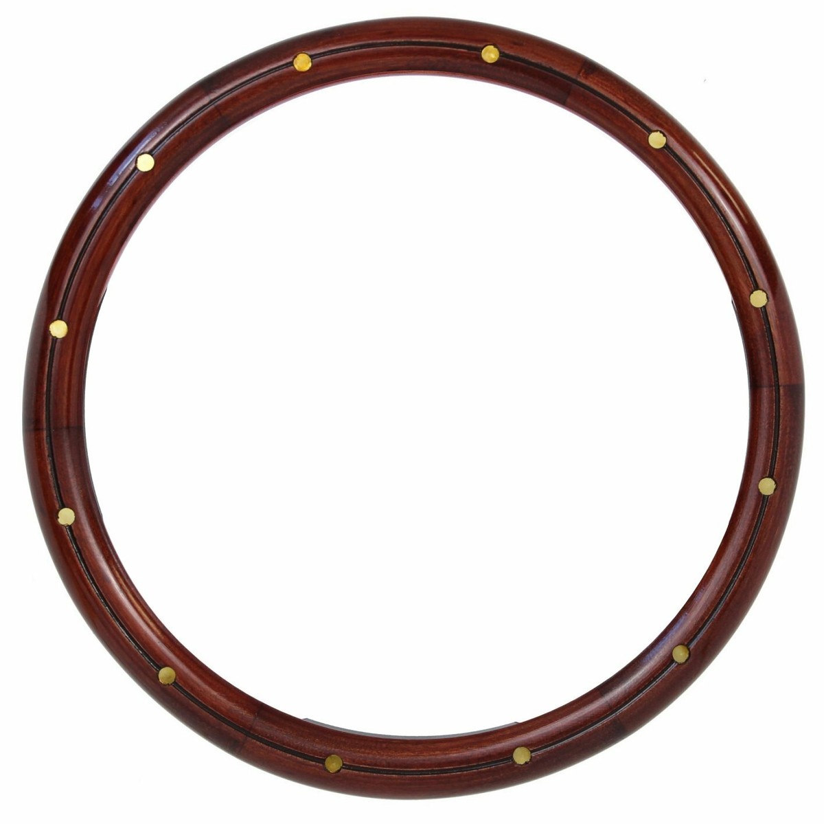 14” Mahogany Half-Wrap Steering Wheel Cover – Forever Sharp Replacement, Brown Wood, 6-Month Warranty - View #2