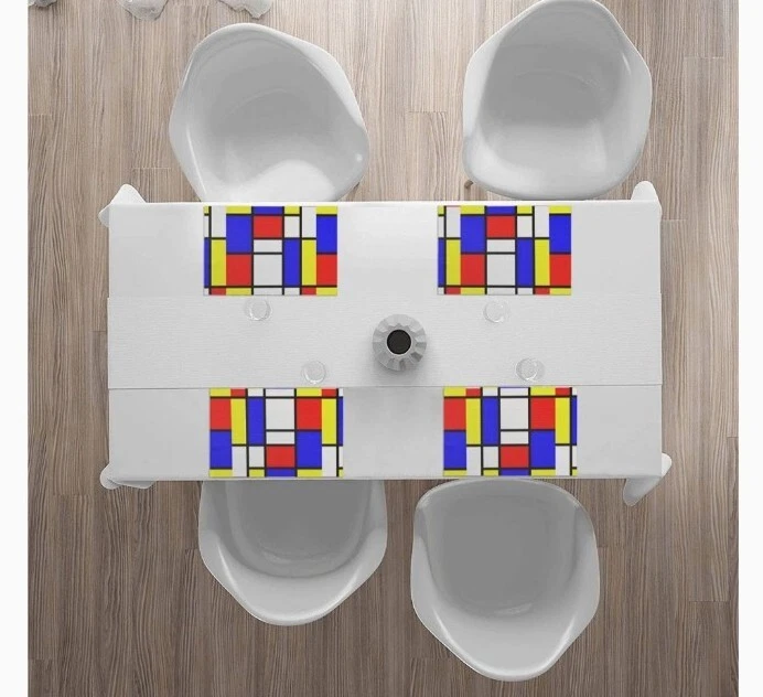 Mondrian Heat Resistant Placemats Decoration Kitchen Dining Table 18 x 12 Art - Image 4 of 4