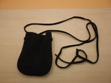 2x3" BLACK Suede Drawstring Bag Pouch - Tabletop Roleplay Gaming Pouch RPG CCG