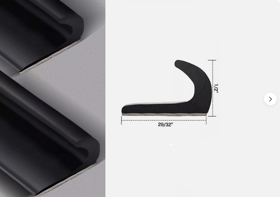 16Feet PVC Roof Rain J Shape Rain Gutter For Cars Vans RVs Flexible