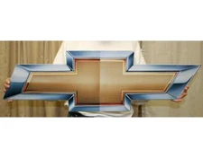 Chevy Gold Bowtie Emblem Steel Sign