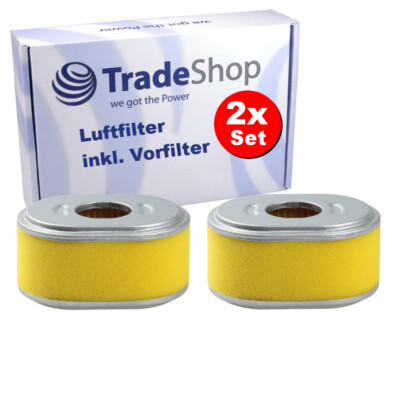 2x Luftfilter inkl. Schaumstofffilter ersetzt Stens 100-958, Lesco 034182