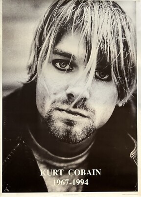 Kurt Cobain -Giant Memorial Poster (1967-1994) Nirvana 55x39 Rare