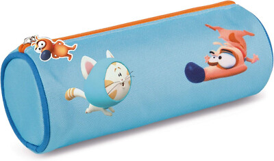 NICI 44250 Mäppchen rund Pat The Dog, 20x8x8cm, Blau Neu/Ovp