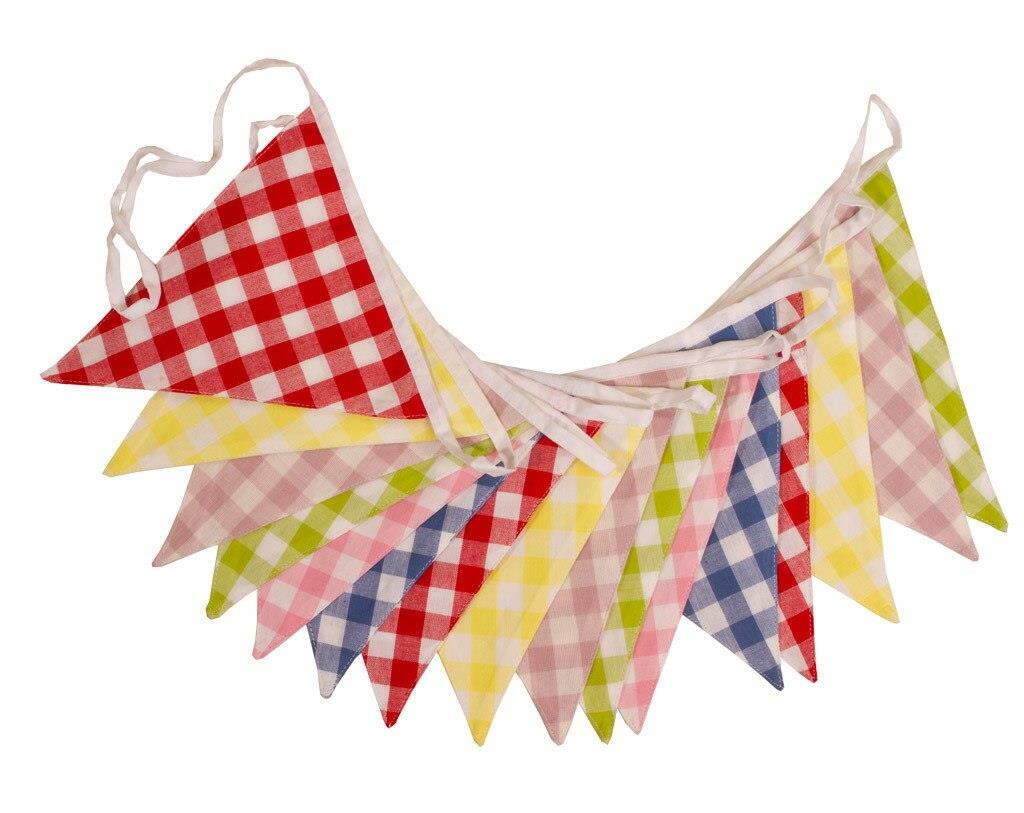 Checked Bunting | English Country Wedding Bunting | Striped Bunting – Cotton Bunting Company - View #4