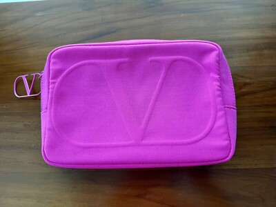 New Valentino Beauty Cosmetic Makeup Bag Case Storage Pink Bag