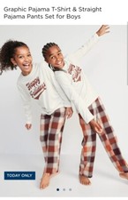 Old Navy Graphic Pajama T-Shirt  Straight Pajama Sz.M Pants Set for Boys