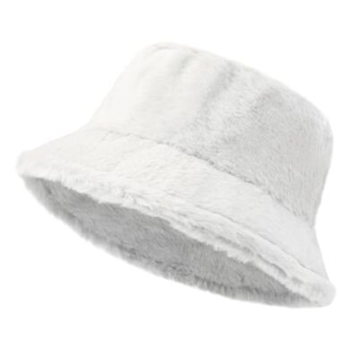 Winter Soft Faux Fur Plush Bucket Hat, Lovely Fisherman One  display picture 1