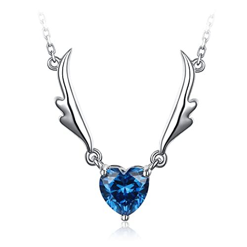 Pendentif Or Blanc 750 Saphir Bleu Royal et Diamant Ref. 49848