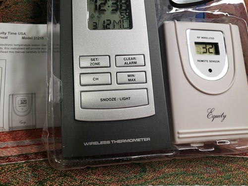 EQUITY WEATHER STATION WITH WIRELESS OUTDOOR THERMOMETER GREAT PRICE - Picture 11 of 12