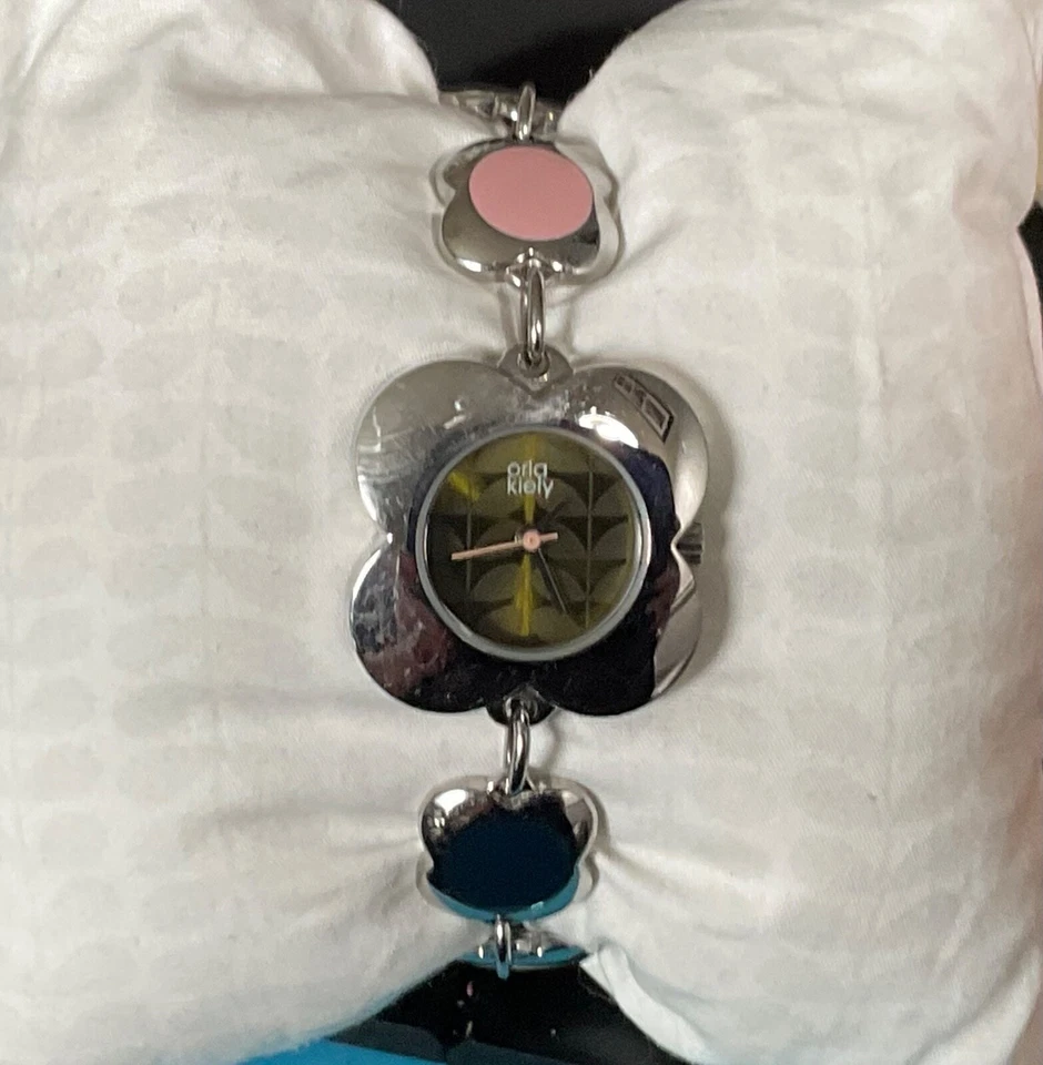 RELOJ BRAZALETE ORLA KIELY OK 4077 FLOR MARGARITA CON CAJA Foto 2 de 4