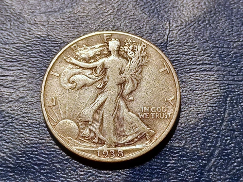 VF 1938-D Walking Liberty Half Dollar