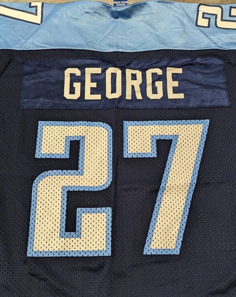 复古冠军埃迪·乔治 # 27 田纳西泰坦队足球球衣男式 48 XL — 第 2/4 张图片