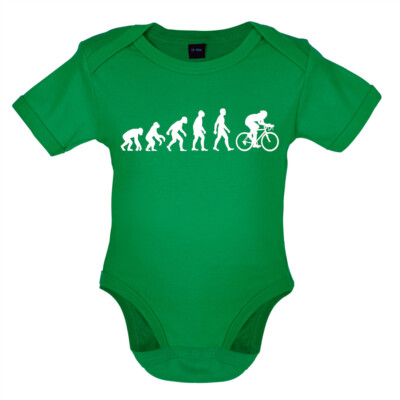 Evolution of Man Cycling - Baby T-Shirt / Strampler - Cycle Bike Love Fan Radfahrer