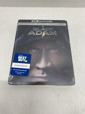 Black Adam 4K STEELBOOK + Bluray + Digital  ** READ
