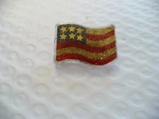 OL-AMERICAN USA FLAG PIN BACK BROOCH  #27261 (NICE!!